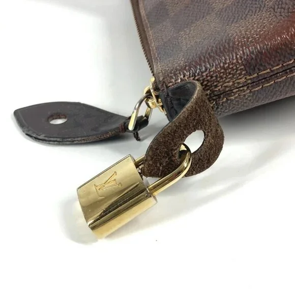 LOUIS VUITTON N41013 Damier Iena MM Shoulder Bag Tote Bag Canvas Ebene Brown - Picture 9 of 16